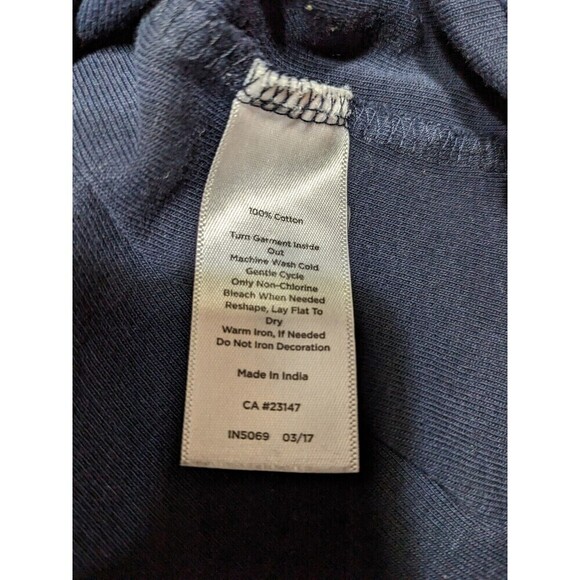 NWOT Talbots Womans Top Sequin Beaded Tee T-Shirt Blouse Sz LP Blue Short N62 - Picture 6 of 6